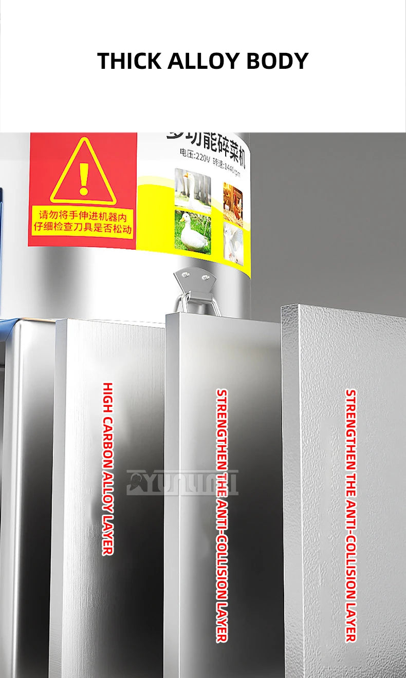 Elektrischer Gemüsehäcksler für Hühnerfutter, Futterschneidemaschine, Gemüsehäcksler für Geflügel