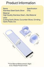 Affettatrice per Aglio in Acciaio Inox 2 in 1, Taglia Aglio e Zenzero, Tritatutto a Doppia Faccia per Verdure, Spezie ed Erbe