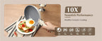 KOCH SYSTEME CS Set di pentole antiaderenti 17 pezzi Set di pentole e padelle con manico staccabile Pentole antiaderenti a induzione Pentola per salsa da cucina