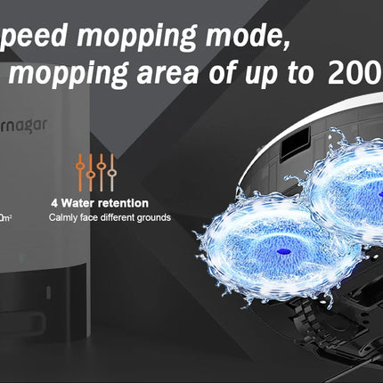 Arnagar Smart Home Robot Vacuum Cleaner and Floor Washer with Automatic Emptying, App Control, 12000Pa, VSLAM, 5200mAh, Low Noise for Carpet Cleaning