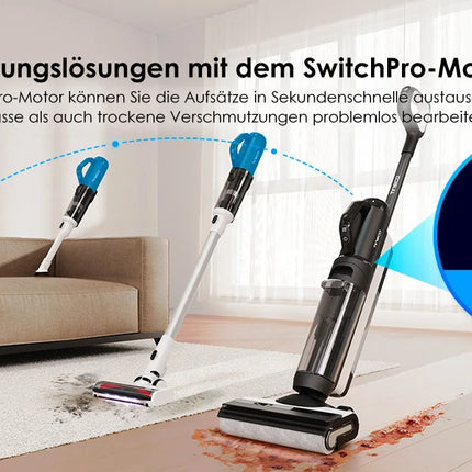 Tineco Floor One Switch S6 Aspirapolvere Lavapavimenti 5-in-1 con Funzione Autopulente e Doppia Spazzola Rotante per Pulizia Rapida