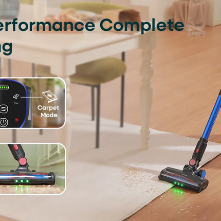 Erabros EV2 Cordless Vacuum Cleaner 450W 55kpa, High Suction Power, Smart Home Cleaner with LED Display, for Floors and Carpets