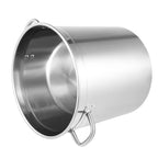 35/50/70 Liter Suppentopf mit Deckel und Griffen, multifunktionaler Edelstahlkochtopf zur Aufbewahrung von Flüssigkeiten/Feststoffen
