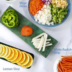 Affettaverdure Pieghevole Multifunzione, Tritatutto per Frutta e Verdura, Grattugia Regolabile per Ravanelli, Affettatrice per Aglio con 4 Modalità, Utensile da Cucina per Tagliare a Julienne