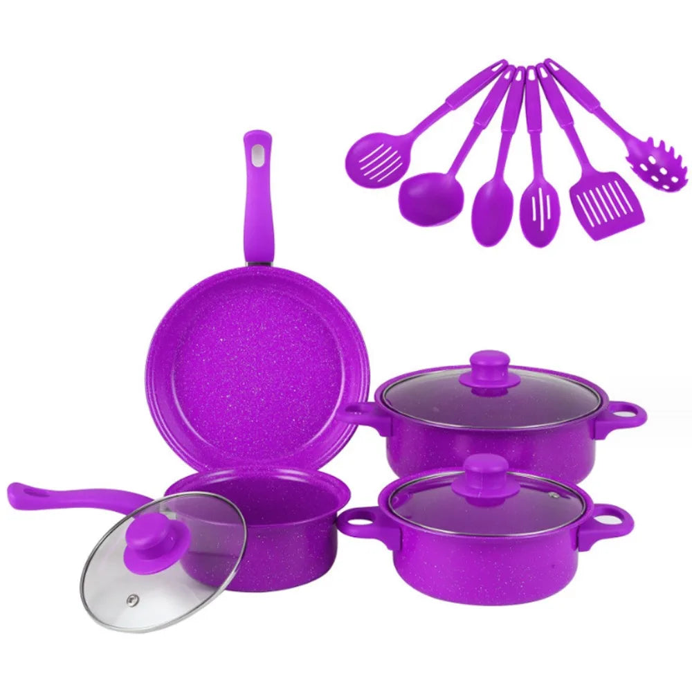 13 pezzi durevoli set di pentole antiaderenti Maifanstone multifunzionale zuppa di latte pentola utensile da cucina padella per uso domestico
