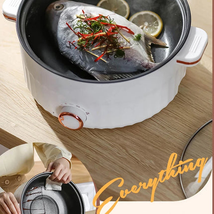 Portable Multifunction Electric Cooker Hot Pot Double Layer Household Mini Non-Stick Pots for Kitchen and Home Appliances