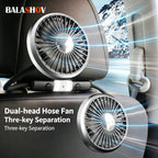 360 °   Ventilatore USB Rotante a Doppia Testa, Ventilatore di Raffreddamento a 3 Velocità per Auto e Casa, Ventilatori Silenziosi, Elettrodomestici