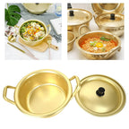 Koreanischer Ramen-Topf Nudeln Paomian Verdickter gelber Aluminiumtopf Suppentopf Hot Pot Goldene Küche Kochgeschirr Wok
