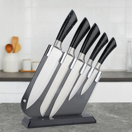 DFITO Set di 6 Coltelli da Cucina Ultra-Affilati in Acciaio 3Cr13 con Manico Vuoto, Coltelli Professionali per Uso Domestico per Carne/Verdure