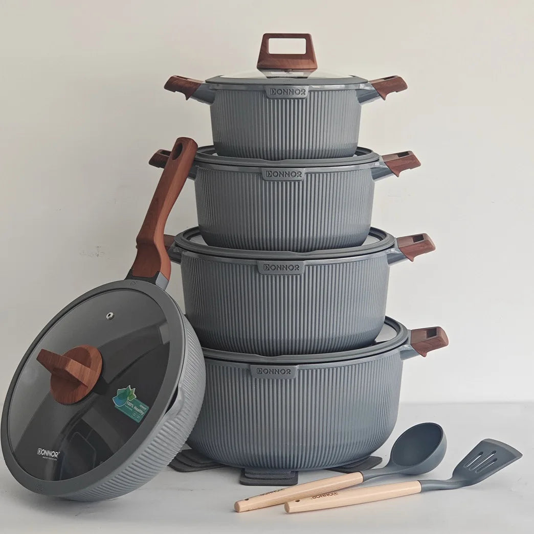 Set di Pentole per Latte in Lega di Alluminio con Rivestimento Ceramico, Set di Pentole Antiaderenti in Granito per Uso Domestico
