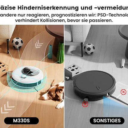 LEFANT M330 Pro M330S Robot Vacuum Cleaner with Mapping, dToF Navigation, PSD Obstacle Avoidance System, 5000Pa Suction, Alexa/APP/WiFi