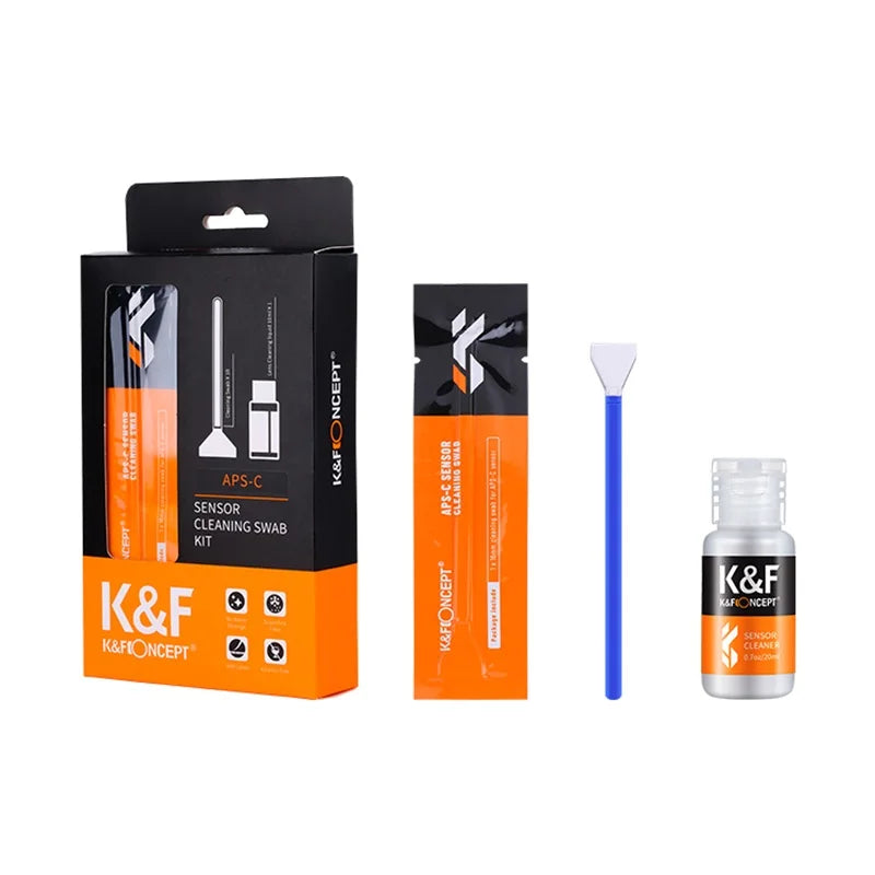 K&F Concept 10er Pack Reinigungsstäbchen für Vollformat-Sensor 16 mm APS-C 24 mm CMOS CCD Trockene Reinigungsstäbchen für Nikon Sony Canon DSLR-Kamera