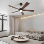 Ventilatore da Soffitto 52'' per Piccoli Ambienti: Ventilatori da Soffitto Moderni con Luce e Telecomando - Motore DC Reversibile Silenzioso Dimmerabile con 6 Velocità