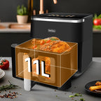 Friggitrice ad aria Koticidsin 11L 2000W Touch Screen con finestra visibile