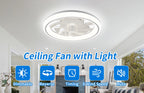 Ventilatore da Soffitto Intelligente con Telecomando e Luce Dimmerabile, Moderno per Camera da Letto, Silenzioso con LED