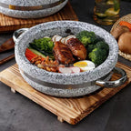 Grande Formato Riscaldamento Diretto Zuppa di Granito Pentola Moor Pietra Sizzling Pentola Calda Cottura Wok Cottura del Riso Cottura Cibo Servire Pentola di Pietra