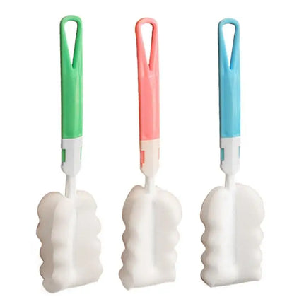 Soft Sponge Cup Brush Long Handle Sponge Bottle Brush Sponge Cleaning Brush Water Bottle Glass Cup Cleaning Tool