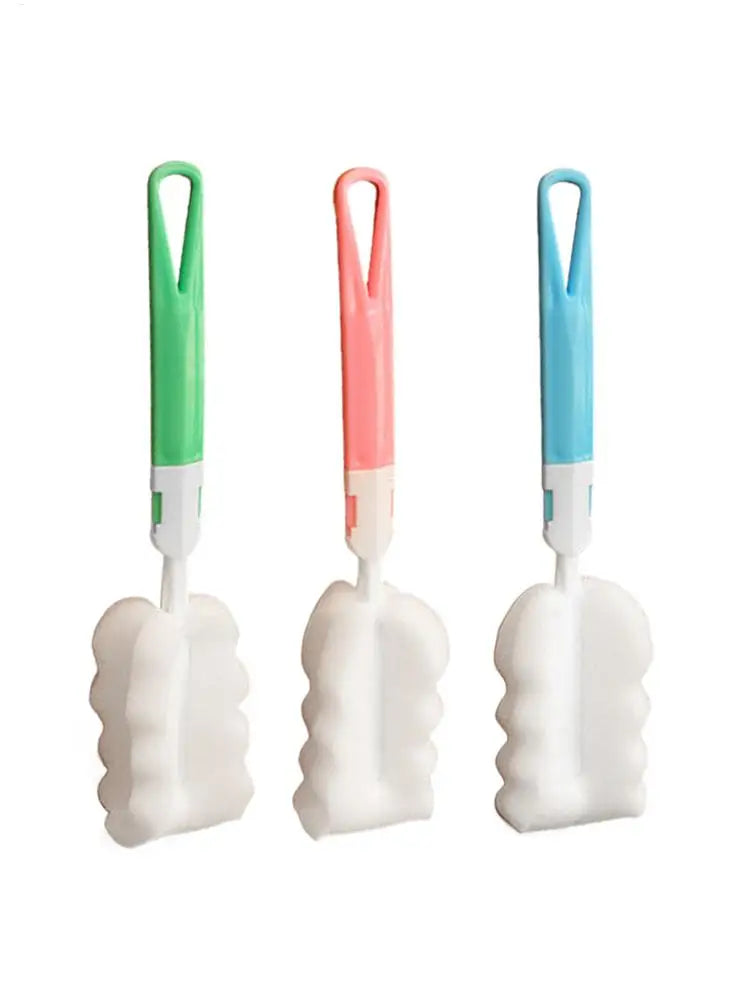 Weiche Schwammtassenbürste Langer Griff Schwammflaschenbürste Schwammreinigungsbürste Wasserflasche Glasbecher Reinigungsgerät