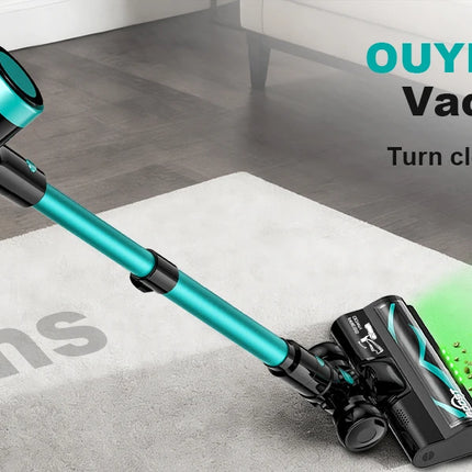 Cordless stick vacuum cleaner, free-standing, 58Kpa/55 min/10-in-1, with LED light brush for pet hair/carpets