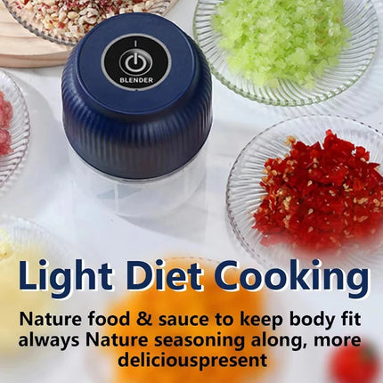 Mini tritatutto elettrico senza fili ricaricabile USB da 250 ml, tritatutto per aglio e verdure, gadget da cucina per aglio