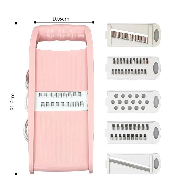 Multifunktionaler 5-in-1-Gemüseschneider, Zwiebelschneider, Food Chopper, Küchenmandoline, Gemüsehobel