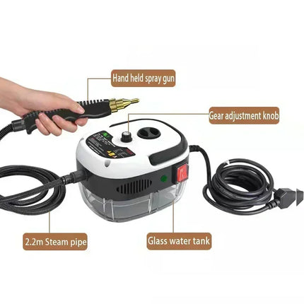 2500W Steam Cleaner Portable High-Temperature Sterilization Pressure Jet Washing Machine for Home Car Kitchen Air Conditioner