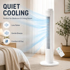 Ventilatore a Torre da 79 cm 60W, RINFRESCATORE A TORRE, Ventilatore a Torre Senza Pale Verticale con 3 Velocità Regolabili e Telecomando, Raffrescatore d'Aria Silenzioso Oscillante per Camera da Letto, Soggiorno, Ufficio