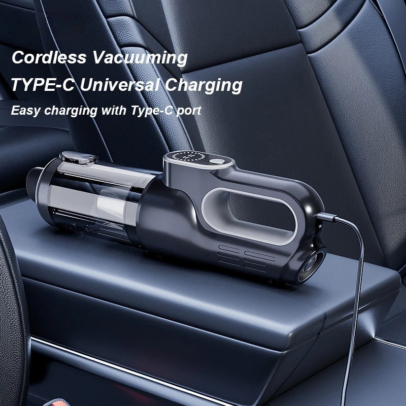 Brushless Cordless Handheld Vacuum Cleaner, High Suction, for Home and Car, Mini, Rechargeable, with LED for Car Cleaning.