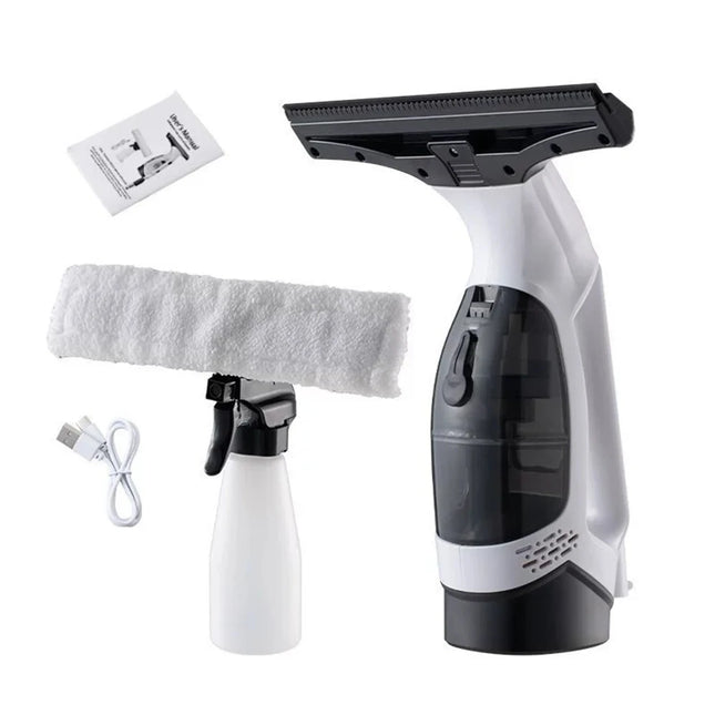 Podofo Ricaricabile Aspirapolvere Elettrico per Finestre, Pulitore Automatico per Vetri, Raschietto e Lama per Pulizia di Cucina, Pareti e Superfici