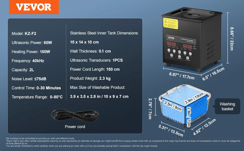 SucceBuy 2L 3L 6L 10L 15L Ultraschallreiniger Tragbare Ultraschall-Spülmaschine Ultraschall-Haushaltsgeräte mit Timer