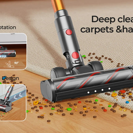 Laresar V7 500W 50000PA Cordless Vacuum Cleaner with Suction Power Portable Smart Home Appliance Removable Battery Dust Cup