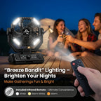 Ventilatore da campeggio coldSky 20000mAh con 4 luci LED e telecomando, 8 velocità regolabili, ricaricabile, per tenda e pesca
