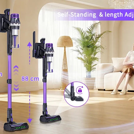Homore P15C 650W 80KPA Powerful Cordless Handheld Vacuum Cleaner with LED Display, 4 Suction Modes, Self-Standing Function