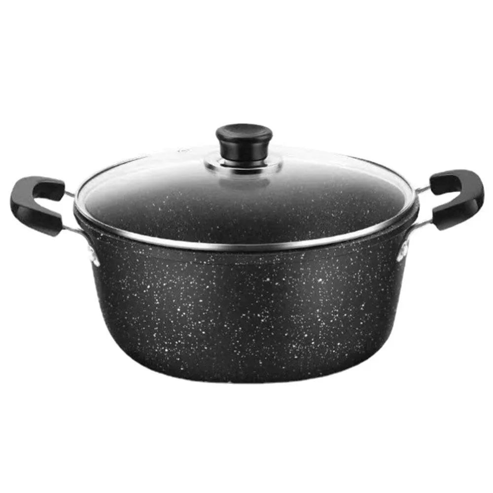 Maifan Steintopf Suppentopf Universelle Zwei-Ohr-Küchenutensilien Suppe mit Deckel Nudeltopf Induktionsherd GAS
