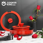 COOKER KING Set di Padelle Antiaderenti con Manico Rimovibile, Rivestimento per Alimenti, Pentola per Cottura a Induzione, Padella per Bistecche e Omelette