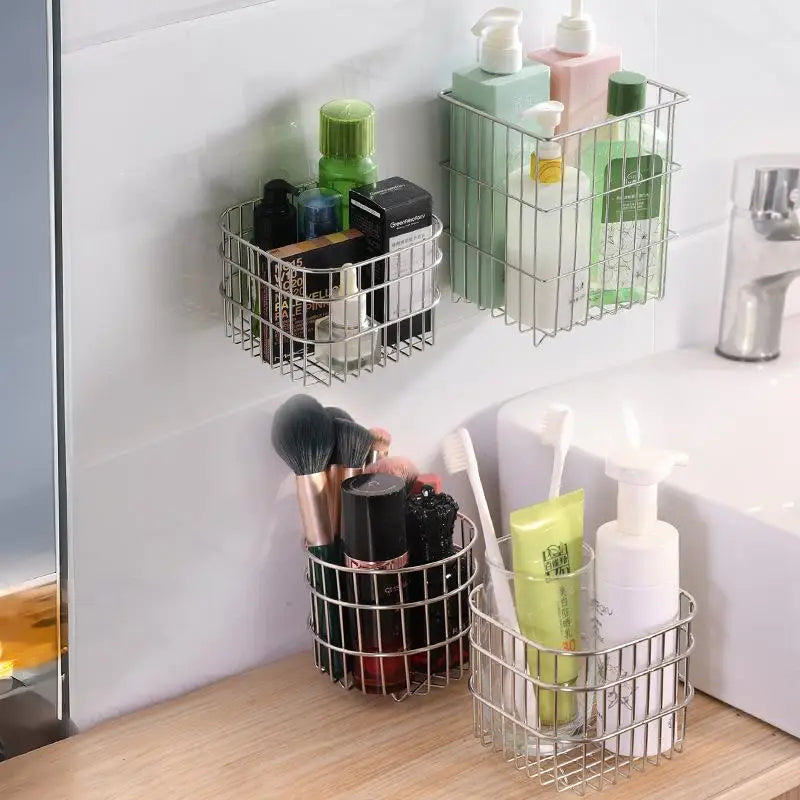 1Pc Cipolla Zenzero Aglio Scaffale Da Cucina Appeso A Parete Condimenti Spezie Verdura Frutta Rack di Stoccaggio Cestino di Scarico A Parete Punch-Free