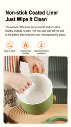 Mini-Multifunktions-Elektroherd Antihaft-Topf Bratpfanne Ramen Dormitory Small Hot Pot Elektroherd 1,7 Liter