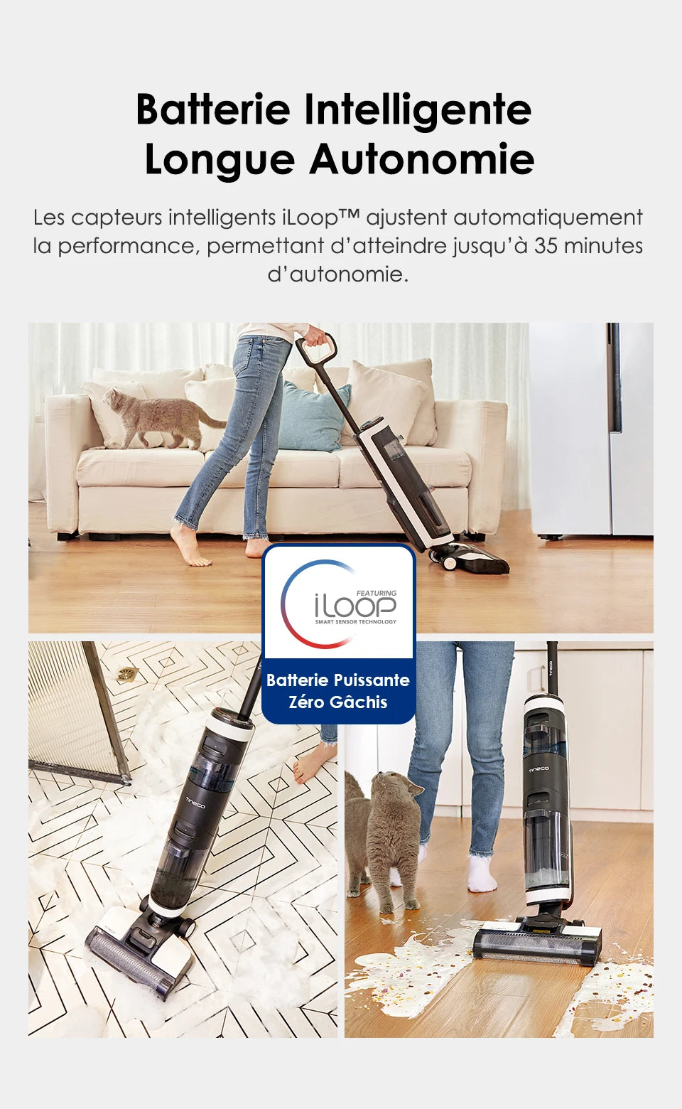 Tineco Floor One S3 Breeze Kabelloser Nass-/Trockensauger mit Wischfunktion, selbstreinigend, intelligentes Haushaltsgerät