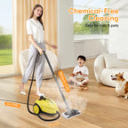 2000W Handdampfreiniger für Frauen mit Wischfunktion, 2L Großtank, bis zu 320°C, 3-8 Minuten, 3m Netzkabel, Bodenreinigung, 110V-240V