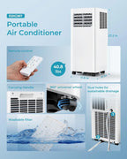Condizionatori d'Aria Portatili 12000 Btu 3 in 1, Climatizzatore Portatile con Deumidificatore, Condizionatore da Pavimento per Casa