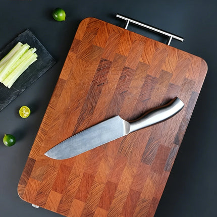 Solid Rosewood Cutting Board, Double-Sided, with Mortise and Tenon Joint, Thick, Anti-Mold, for Kitchen