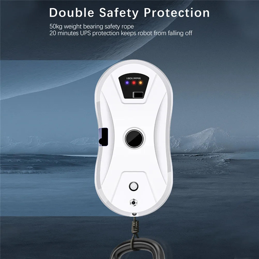 5600Pa Electric Window Cleaning Robot, Automatic and with Remote Control, Window Vacuum Cleaner for Household Appliances