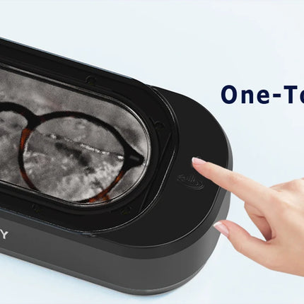 KUNPHY Pulitore per gioielli a ultrasuoni 12oz 46KHz Pulitore sonico professionale con funzionamento one-touch Pulitore sonico per anelli Occhiali
