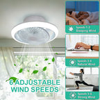 Ventilatore da Soffitto Intelligente con Luci a 360° °   Lampada Ventilatore Moderna Girevole con Controllo Remoto APP, Dimmerabile, 6 Velocità del Vento, Flusso d'Aria Reversibile per Interni