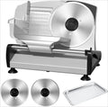 Fleischschneidemaschine mit leisem Gleichstrommotor, 200W elektrische Aufschnittmaschine, doppelte 7,5'' Edelstahlklingen, einstellbare Dicke 0-15mm