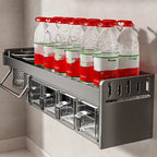 Scaffale portaoggetti da parete per cucina, portaoggetti drenabile per coltelli, bacchette, organizer combinato per spezie da cucina