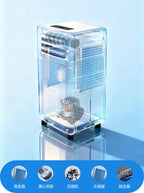 Condizionatore d'Aria Portatile Senza Tubo di Scarico, Compressore Potenziato, Facile Installazione, Ruote Mobili, Mini AC