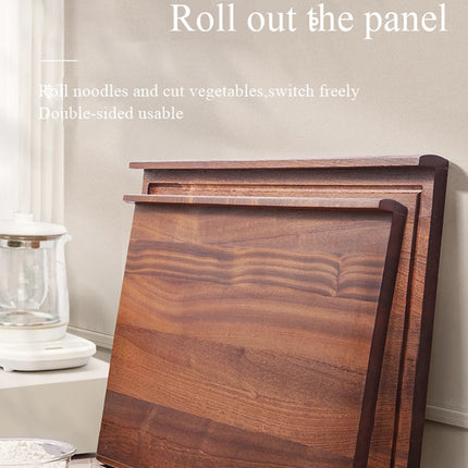 Solid Ebony Wood Cutting Board, Heavy Duty Butcher Block with Juice Groove, Extra Large and Reversible