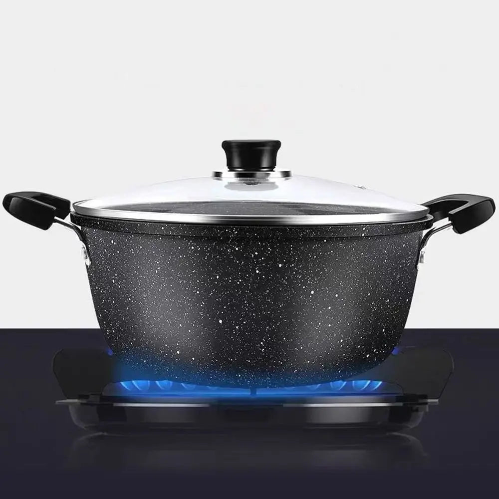 Maifan-Stein Suppentopf Universal Zwei Griffe antihaftbeschichtete Küche mit Deckel Topf für den Hausgebrauch Gas-Induktionsherd