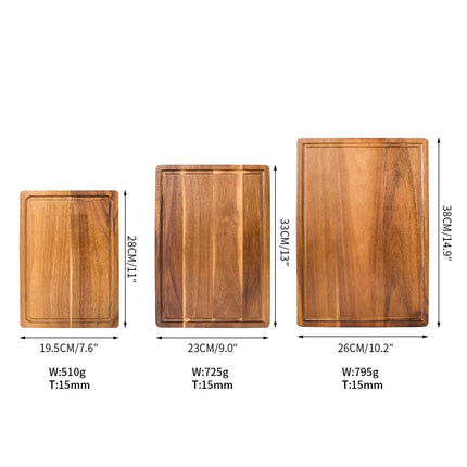 Wooden Cutting Board Beech Walnut Chopping Board Cheese Board Butcher Block Cutting Board Meat for Kitchen Utensils
